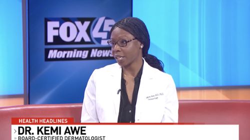 Dr. Olufolakemi Awe appearing on FOX 45 in Baltimore